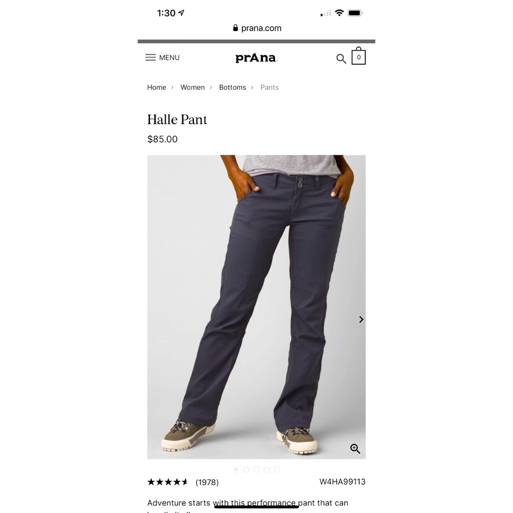 PRANA WONEN HIKING PANTS